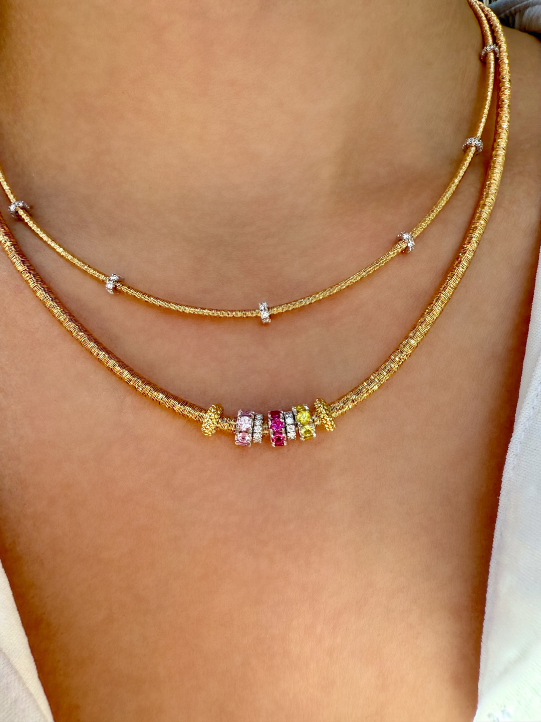 Sapphire Station Necklace