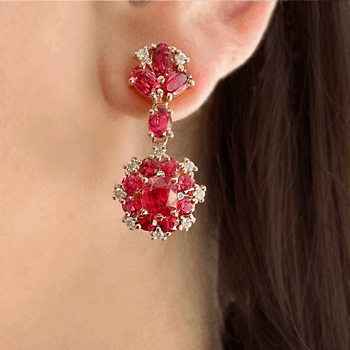 Antique Spinel Drop Earrings