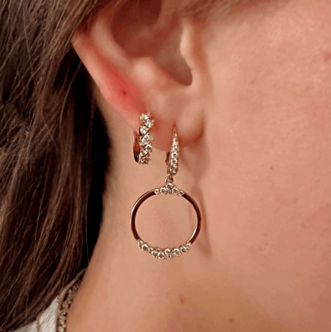 Petite Stardust Hoop Earring