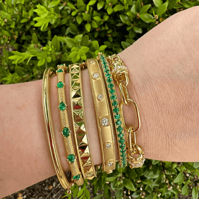 Emerald Bangle Bracelet