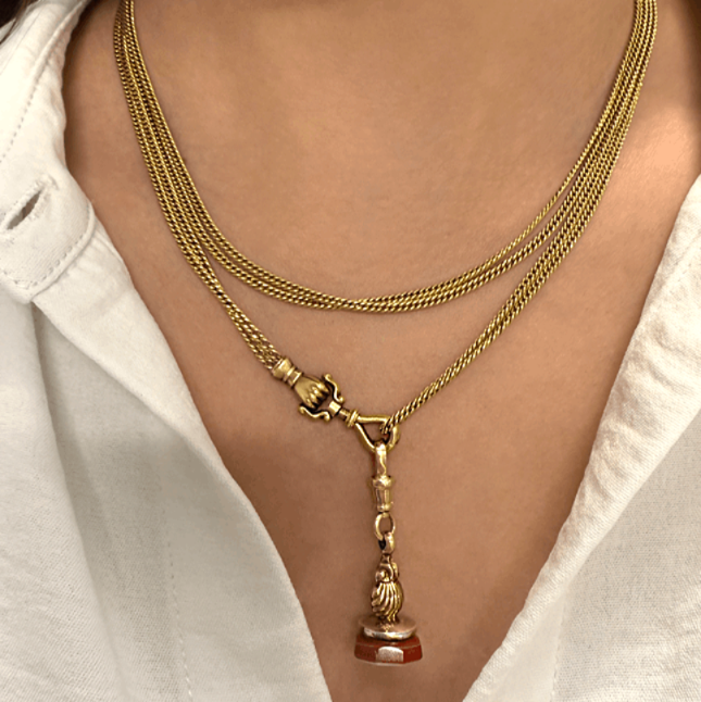 Vintage Carnelian Shell Pendant