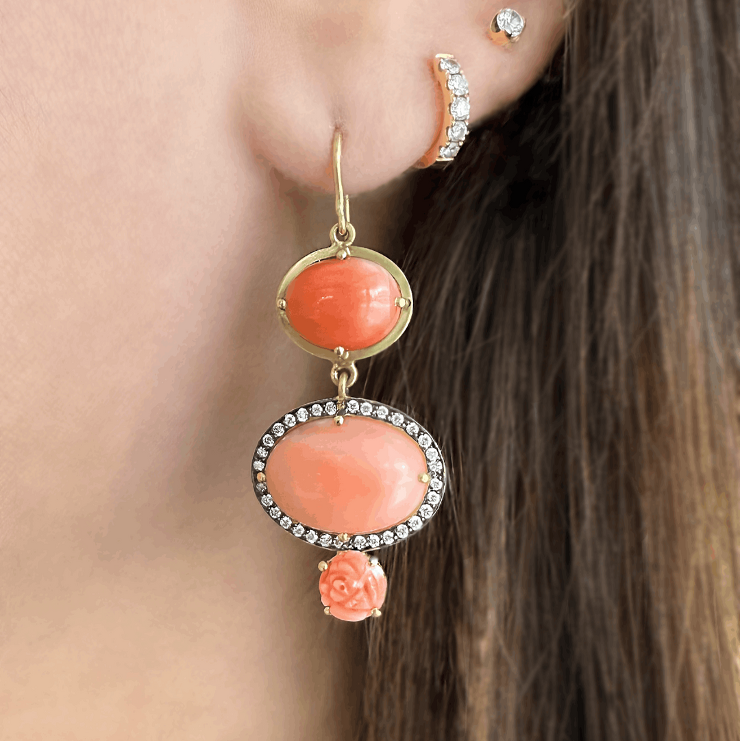 Coral Drop Earrings