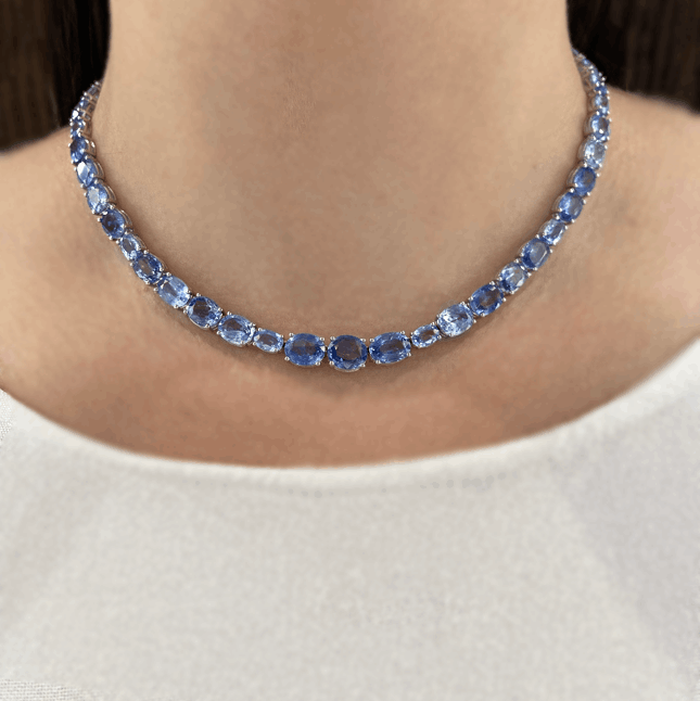 Blue Sapphire Riviera Necklace