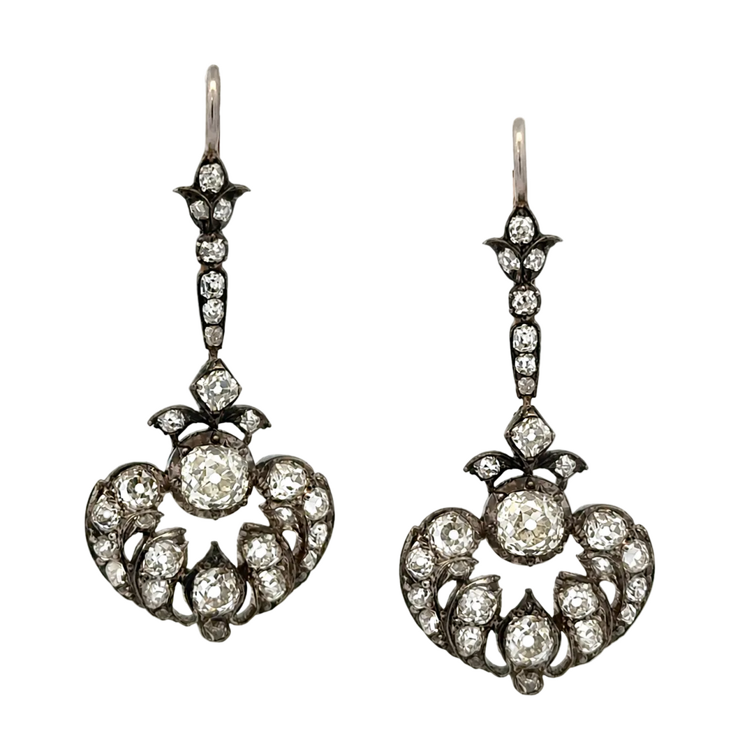 Victorian Diamond Drop Earrings