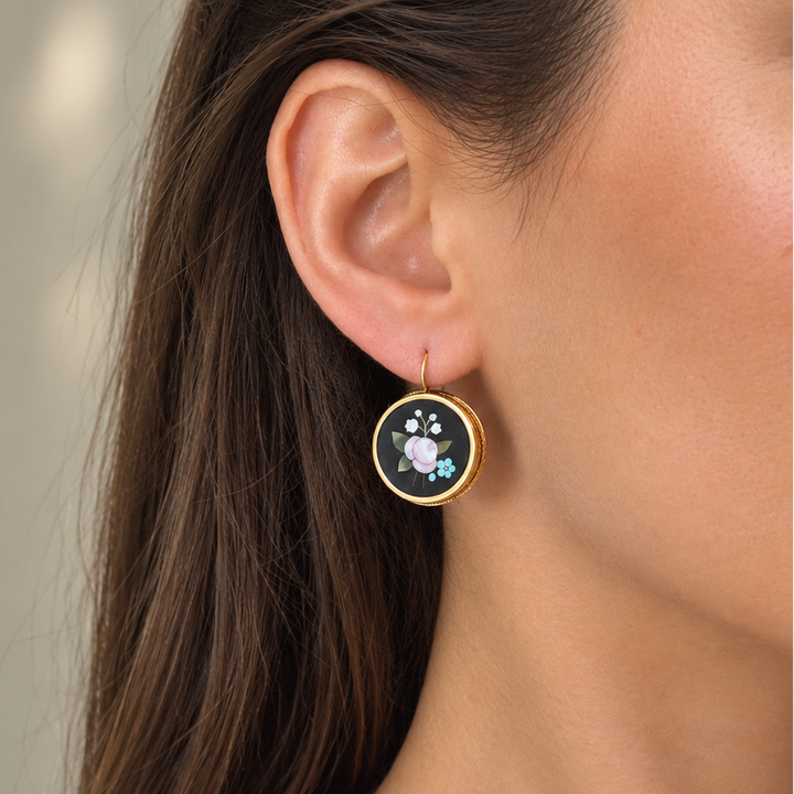 Vintage Flower Drop Earrings