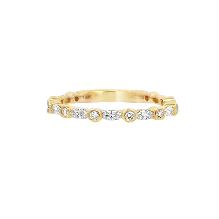 Marquis and Round Cut Diamond Band