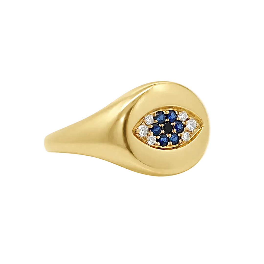 Evil Eye Signet Ring
