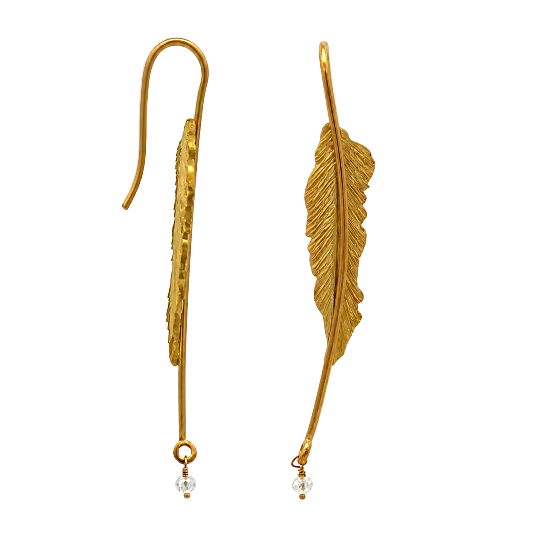 Feather Drop Earrings