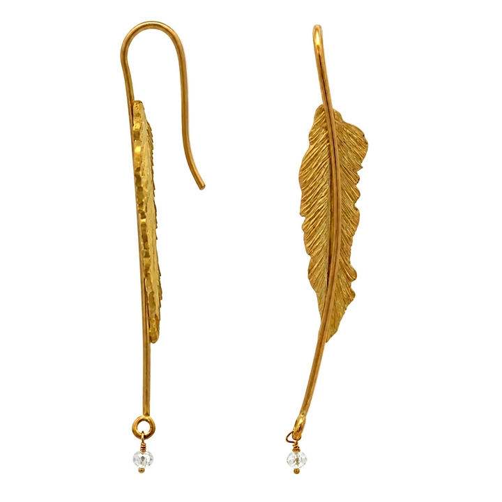 Feather Drop Earrings
