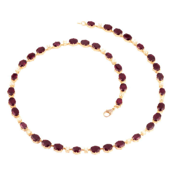 Garnet and Diamond Riviera Necklace