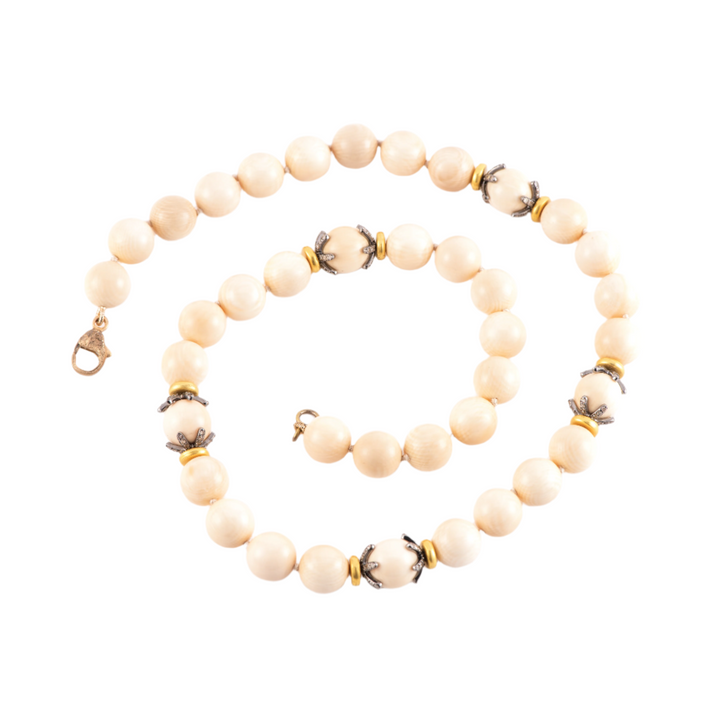 Fossilized Mammoth Bead Necklace