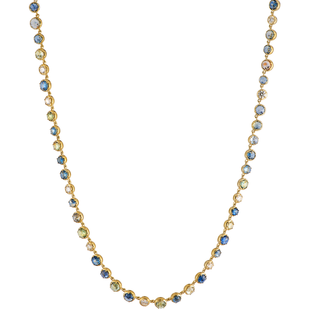 Sapphire & Diamond Riviera Necklace