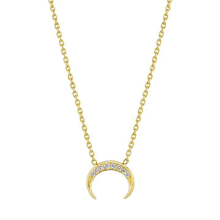 Petite Sleeping Moon Necklace