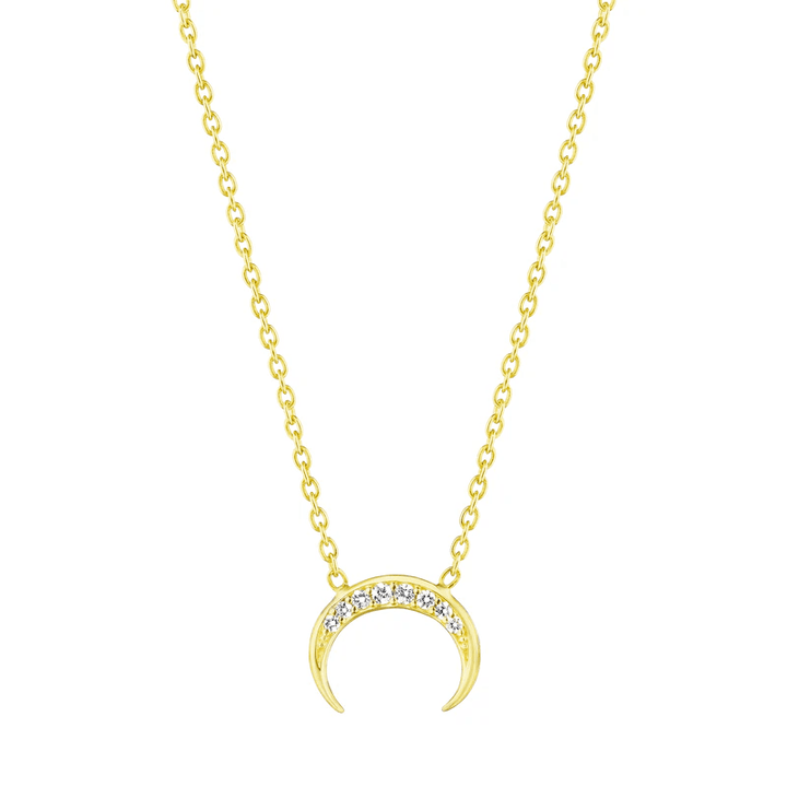 Petite Sleeping Moon Necklace