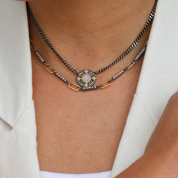 Diamond Paperclip Necklace