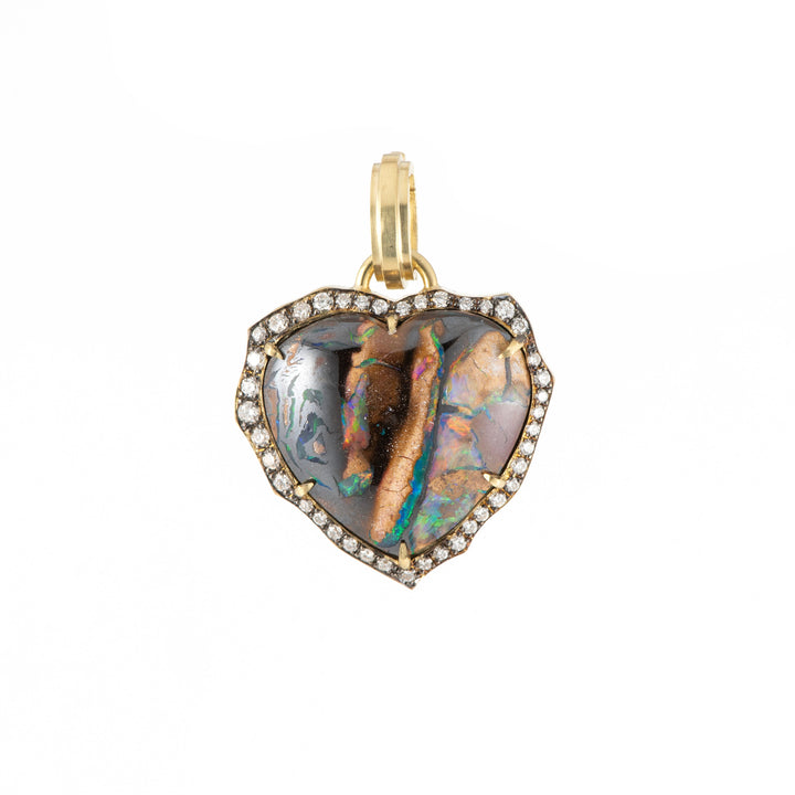 Opal Heart Pendant