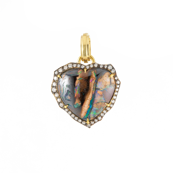 Opal Heart Pendant