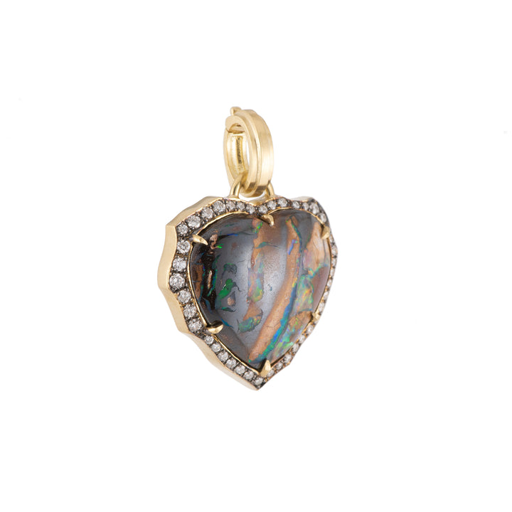 Opal Heart Pendant