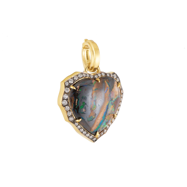 Opal Heart Pendant