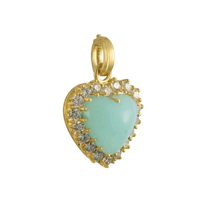 Peruvian Opal Heart Pendant
