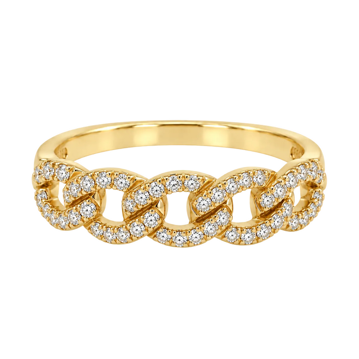 Diamond Open Chain Ring