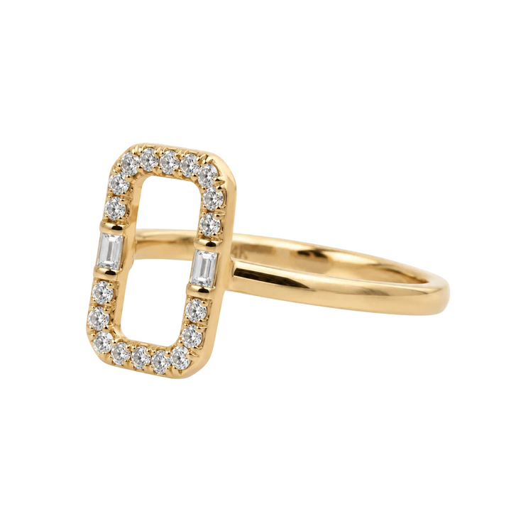 Square Pavé Diamond Band