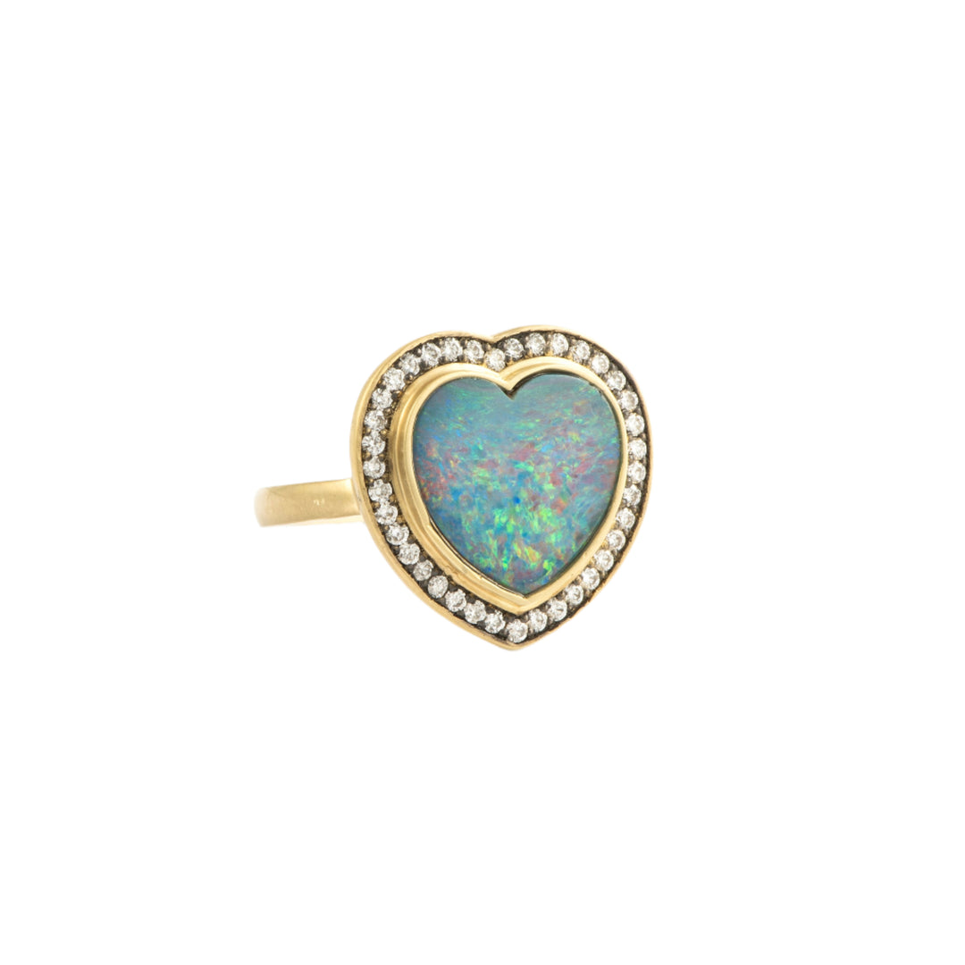 Opal Heart Ring