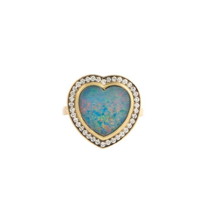 Opal Heart Ring
