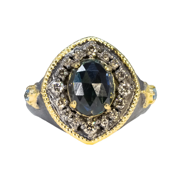 London Blue Topaz Signet Ring
