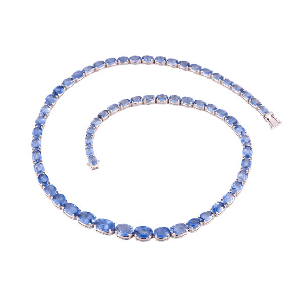Blue Sapphire Riviera Necklace
