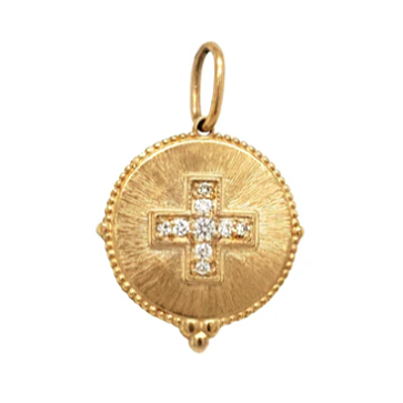 Round Cross Charm
