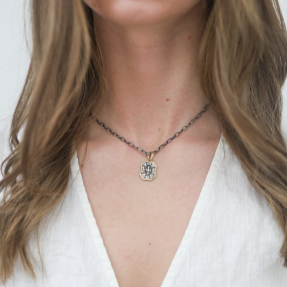 Baby Cross Shield Charm