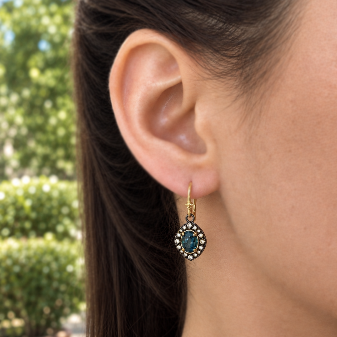 London Blue Topaz Drop Earrings