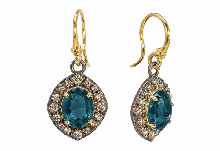 London Blue Topaz Drop Earrings