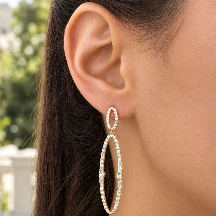 Diamond Drop Earring