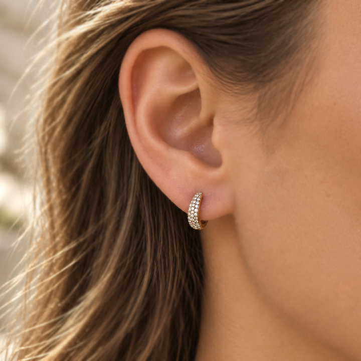 .25 Carat Diamond Huggie Earrings