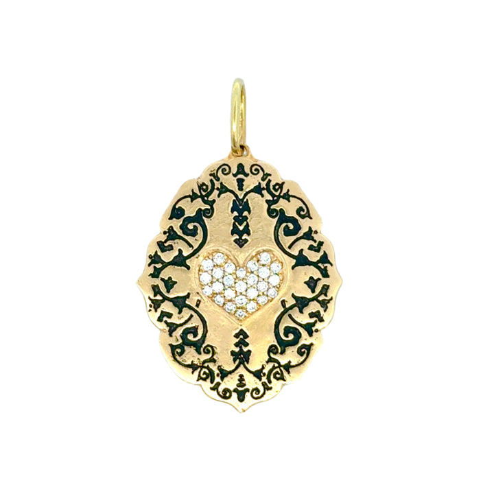 Diamond Heart Charm