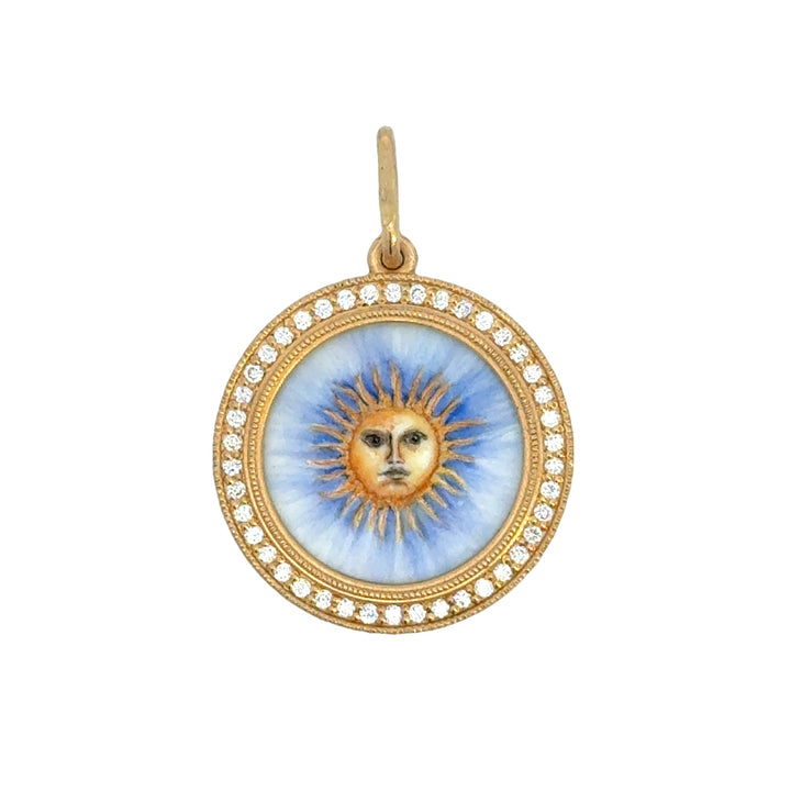 Enamel Sun Face Charm