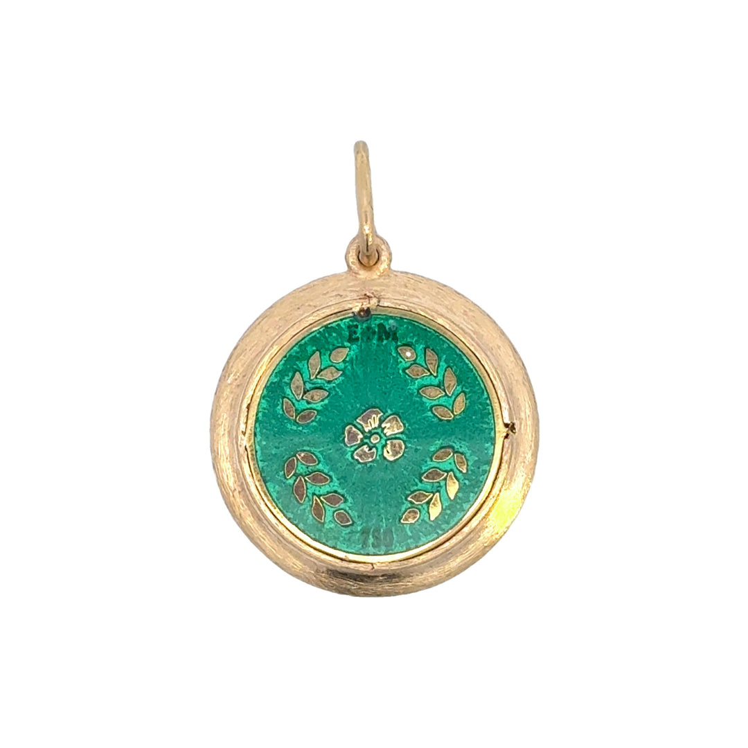 Enamel Sun Face Charm
