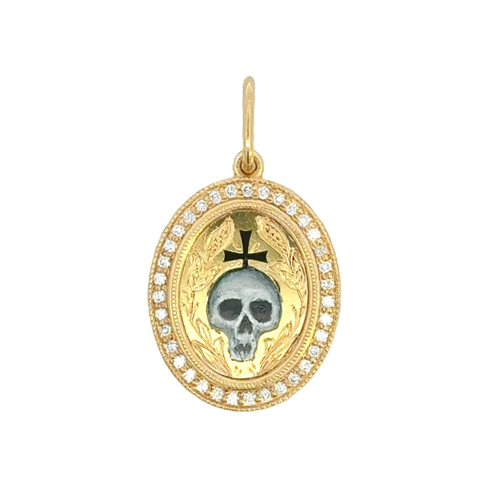 Enamel Skull Charm