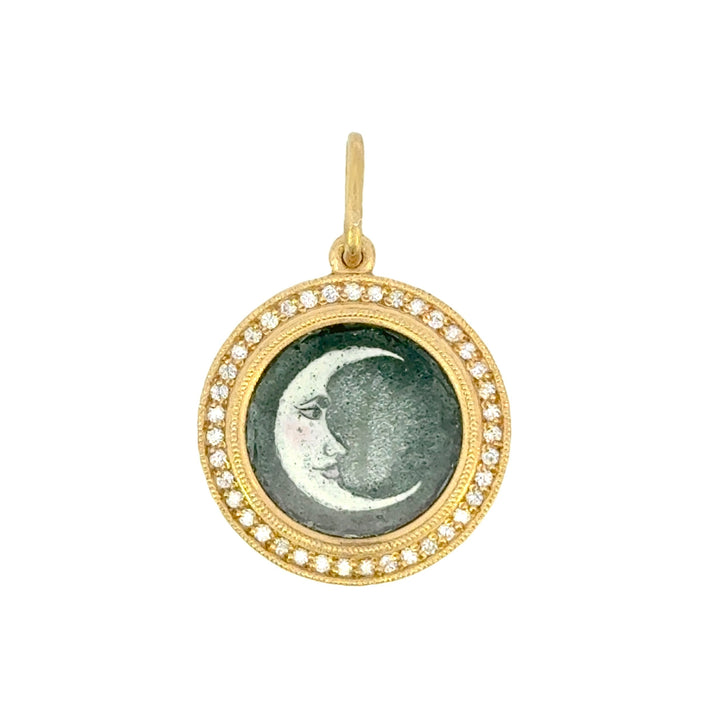 Enamel Man in the Moon Charm
