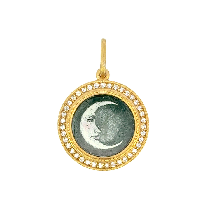 Enamel Man in the Moon Charm