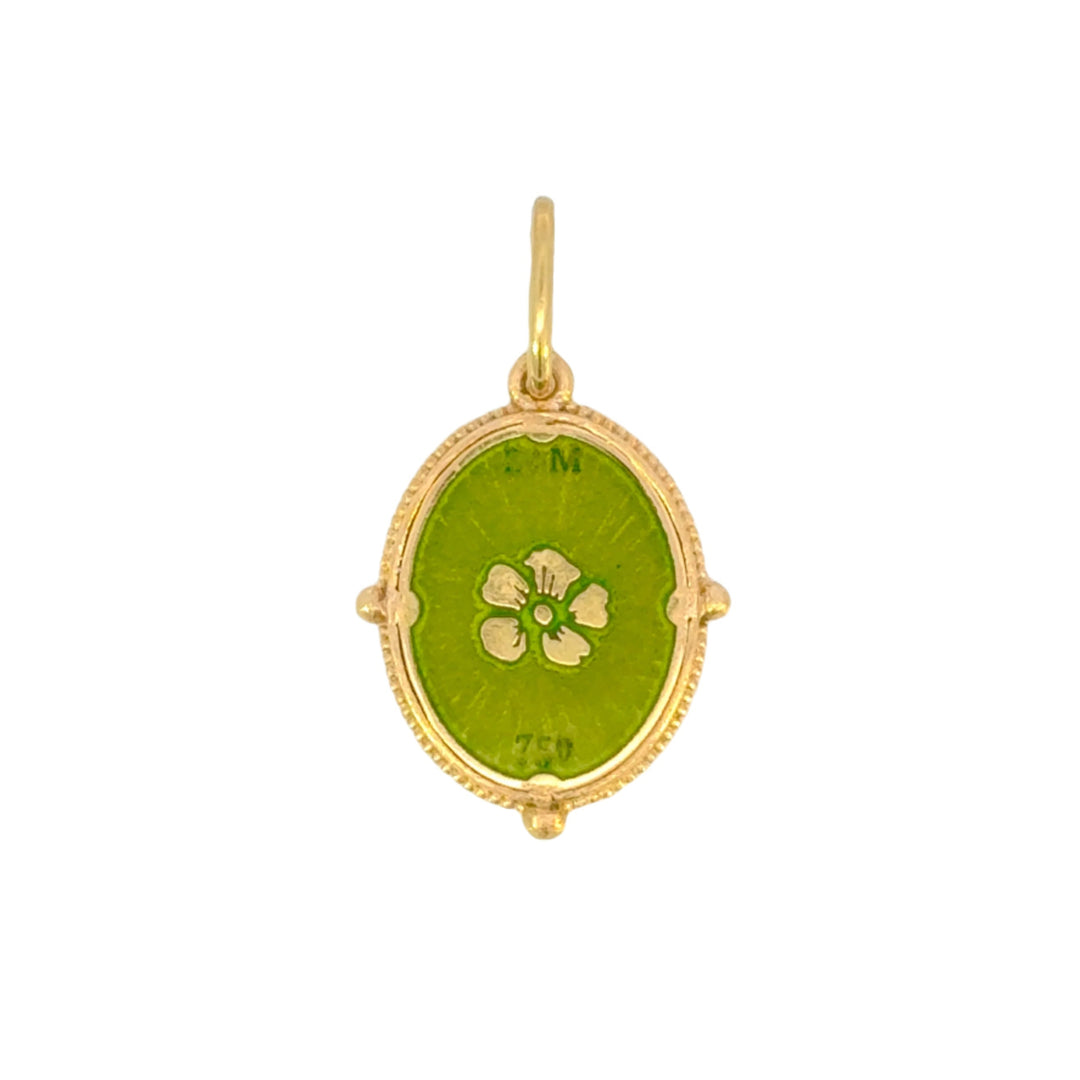 Small Enamel Man in the Moon Charm