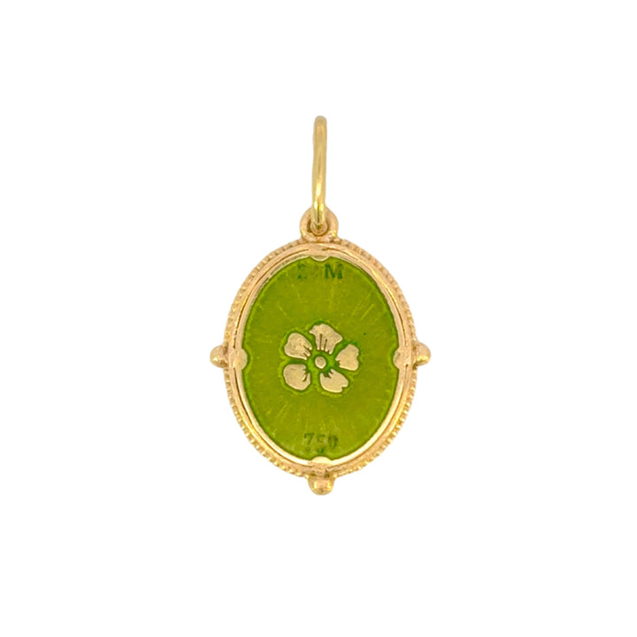 Small Enamel Man in the Moon Charm