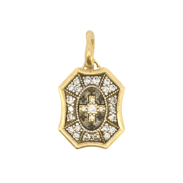 Baby Cross Shield Charm