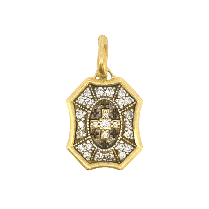 Baby Cross Shield Charm