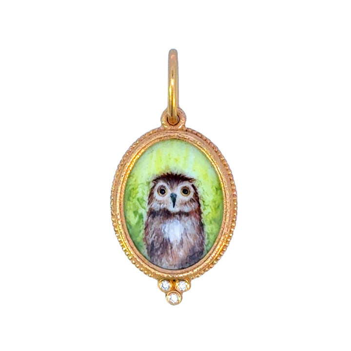 Enamel Owl Charm
