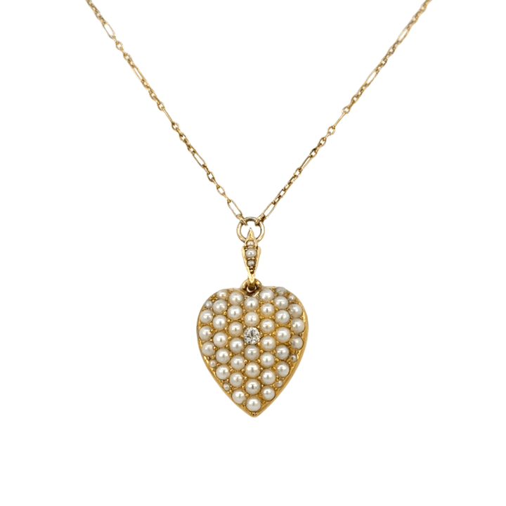 Vintage Pearl Heart Locket