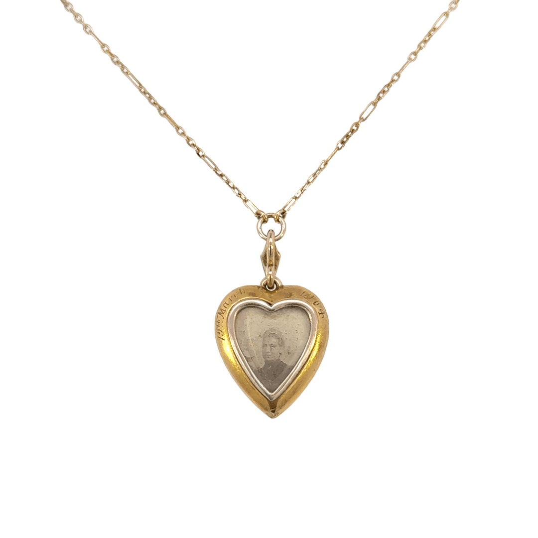 Vintage Pearl Heart Locket
