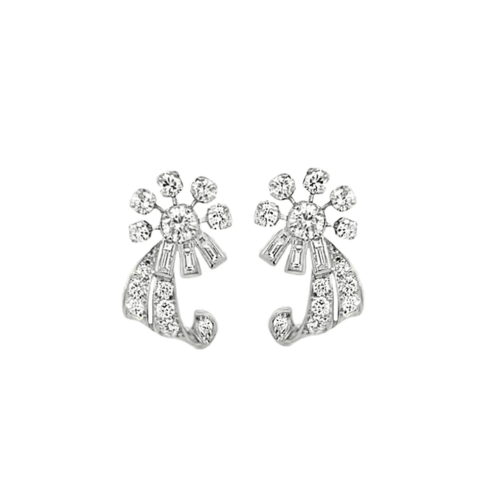 Art Deco Flower Earrings